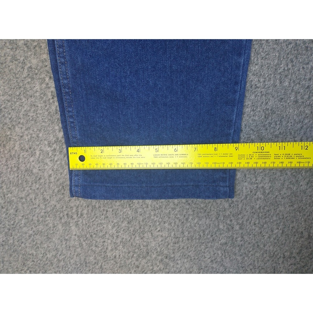 Wrangler Straight Leg Blue Jeans Size 42 x 28 85900DW Dark Wash Western Chore - Picture 11 of 16